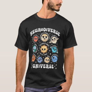 Neurodivers heelal universum ruimte counselor scho t-shirt
