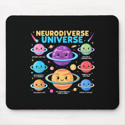 Neurodiverse Autisme Bewustzijn Universum Speciale Muismat (Voorkant)