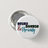 Neurodiverse en bloeiende | Neurodiversiteit Ronde Button 3,2 Cm (Voorkant /achterkant)