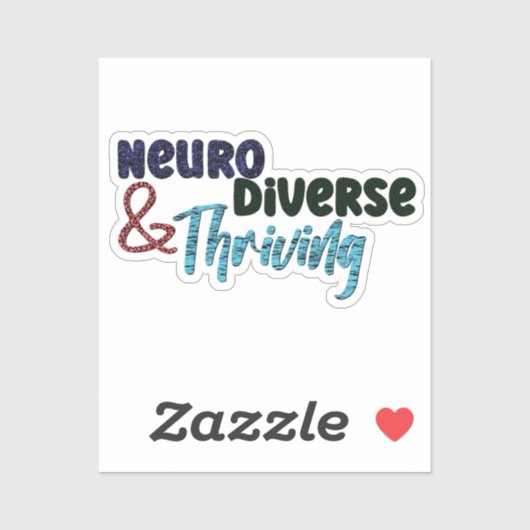 Neurodiverse en bloeiende | Neurodiversiteit Sticker (Vel)