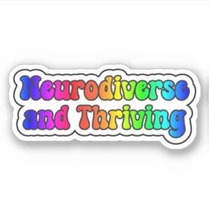 Neurodiverse en bloeiende regenboog Neurodiversite Sticker