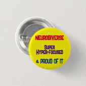 Neurodiverse, hypergerichte Button (Voorkant /achterkant)