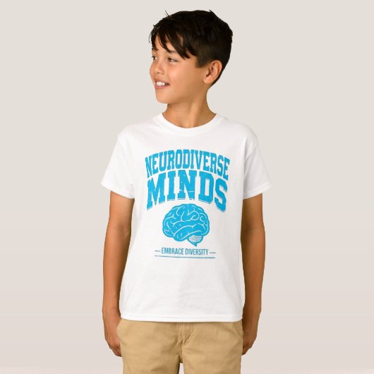 Neurodiverse Minds Brain Graphic  T-shirt (Voorkant volledig)