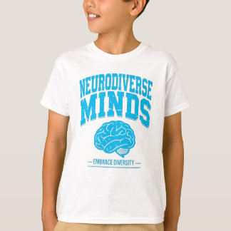 Neurodiverse Minds Brain Graphic  T-shirt