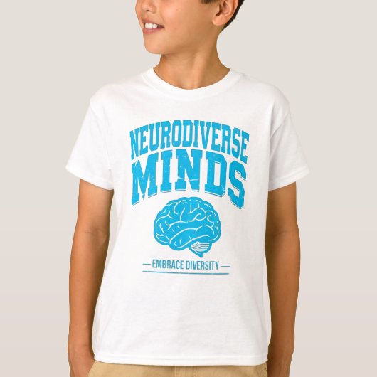 Neurodiverse Minds Brain Graphic  T-shirt (Voorkant)
