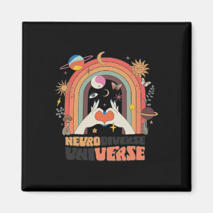 Neurodiverse universe Celestial Retro Autism AWare Magneet