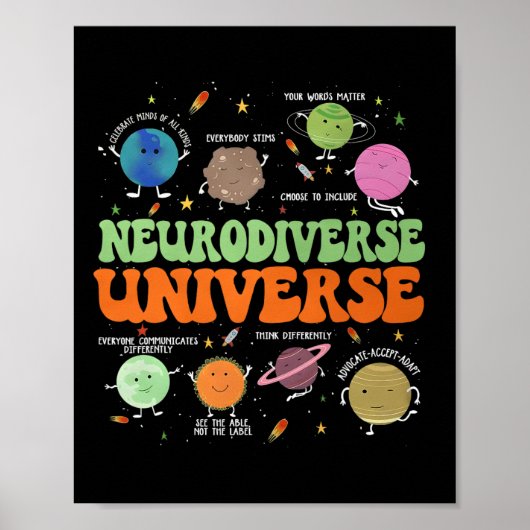 Neurodiverse Universum Autisme Bewustzijn Special Poster (Voorkant)