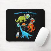 Neurodiverse Universum Dinosaurussen Ruimte ADHD A Muismat (Met muis)