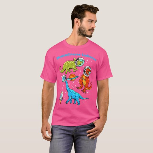 Neurodiverse Universum Dinosaurussen Ruimte ADHD A T-shirt (Voorkant volledig)