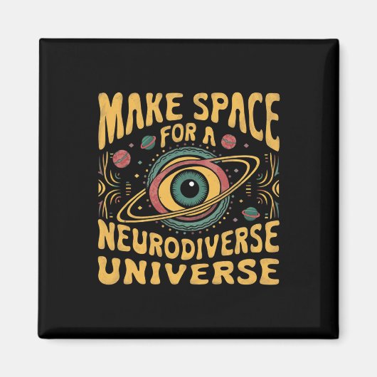 Neurodiverse Universum Neurodiversiteit ADHD Autis Magneet (Voorkant)