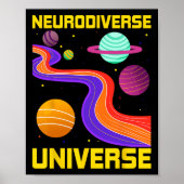 Neurodiverse Universum Neurodiversiteit ADHD Autis Poster (Voorkant)