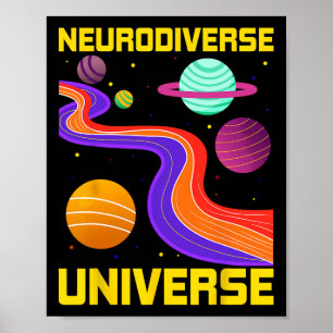 Neurodiverse Universum Neurodiversiteit ADHD Autis Poster