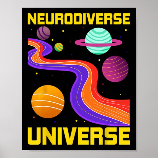 Neurodiverse Universum Neurodiversiteit ADHD Autis Poster (Voorkant)
