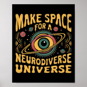Neurodiverse Universum Neurodiversiteit ADHD Autis Poster