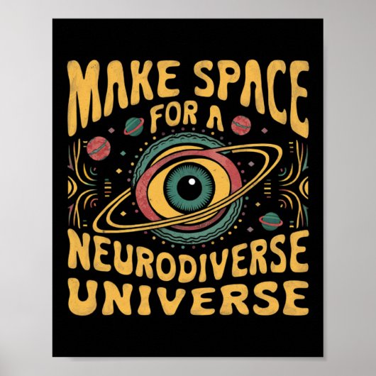 Neurodiverse Universum Neurodiversiteit ADHD Autis Poster (Voorkant)