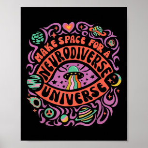 Neurodiverse Universum Neurodiversiteit ADHD Autis Poster