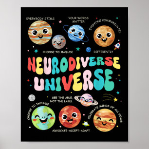 Neurodiverse Universum Neurodiversiteit Autisme Be Poster