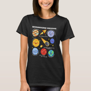 Neurodiverse Universum Neurodiversiteit Autisme Be T-shirt