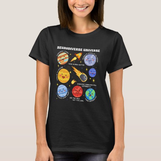 Neurodiverse Universum Neurodiversiteit Autisme Be T-shirt (Voorkant)