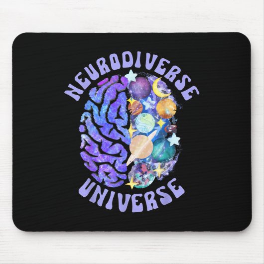 Neurodiverse Universum Neurodiversiteit Hersenen A Muismat (Voorkant)