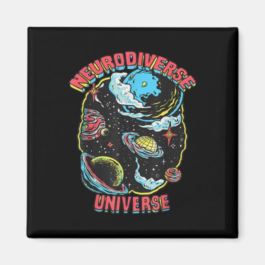 Neurodiverse Universum Neurodiversiteit Omhels ADH Magneet (Voorkant)