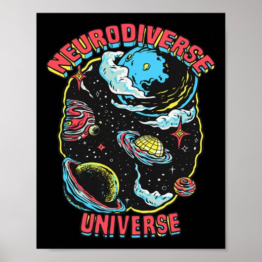 Neurodiverse Universum Neurodiversiteit Omhels ADH Poster (Voorkant)