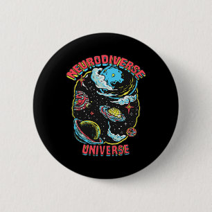 Neurodiverse Universum Neurodiversiteit Omhels ADH Ronde Button 5,7 Cm