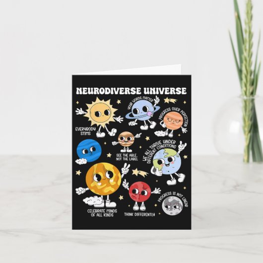 Neurodiverse Universum Planeet Autisme Bewustzijn Kaart (Voorkant)