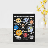 Neurodiverse Universum Planeet Autisme Bewustzijn Kaart (Gele Bloem)