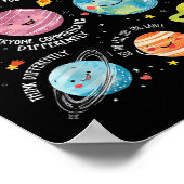 Neurodiverse Universum Planeet Autisme Bewustzijn Poster (Hoek)