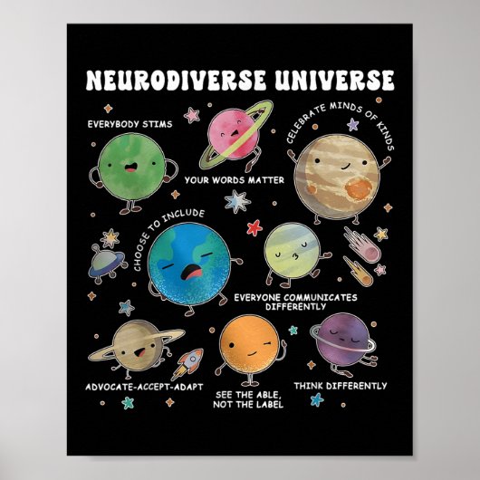 Neurodiverse universum Space Planet Special Poster (Voorkant)