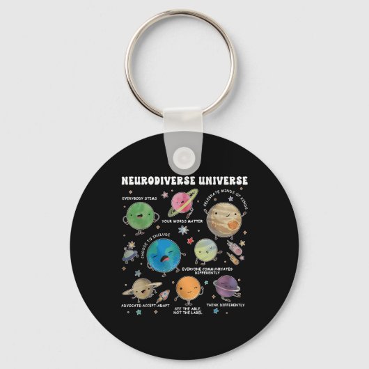 Neurodiverse universum Space Planet Special Sleutelhanger (Voorkant)