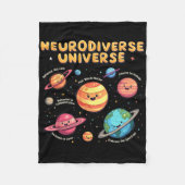 Neurodiverse Universum Speciaal Onderwijs Autisme Fleece Deken (Voorkant)