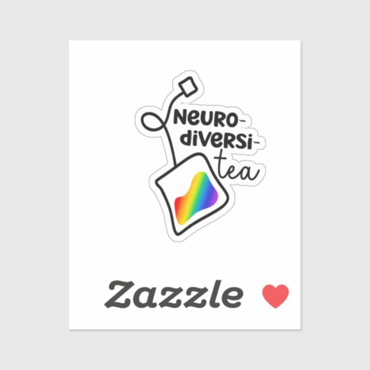"Neurodiversi-tea"| Neurodiverent bewustzijn Sticker (Vel)