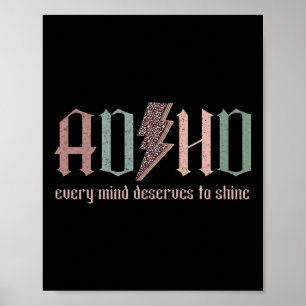 Neurodiversiteit ADHD Elke geest verdient het om e Poster