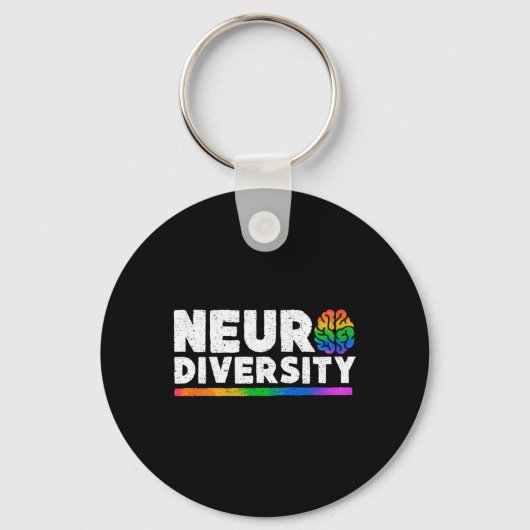 Neurodiversiteit Autisme ADHD Geestelijke Gezondhe Sleutelhanger (Voorkant)