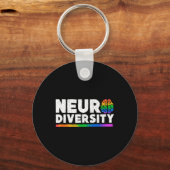 Neurodiversiteit Autisme ADHD Geestelijke Gezondhe Sleutelhanger (Voorkant)