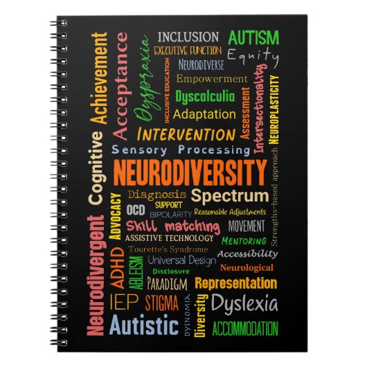 Neurodiversiteit Autisme ADHD Spiral Notitieboek (Voorkant)
