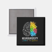 Neurodiversiteit - Autisme Spectrum ASD ADHD Rainb Magneet (Voorkant / Achterkant)
