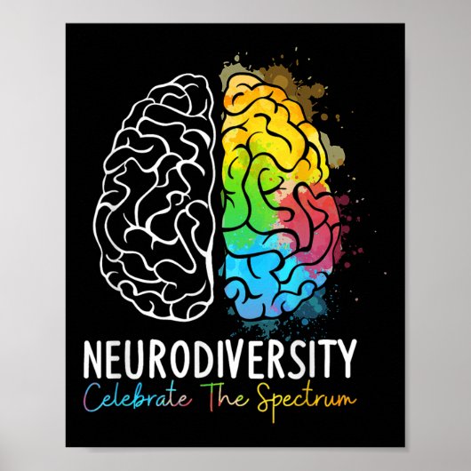 Neurodiversiteit - Autisme Spectrum ASD ADHD Rainb Poster (Voorkant)