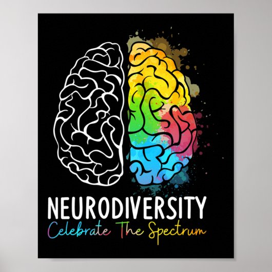 Neurodiversiteit - Autisme Spectrum ASD ADHD Rainb Poster (Voorkant)