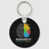 Neurodiversiteit - Autisme Spectrum ASD ADHD Rainb Sleutelhanger (Voorkant)