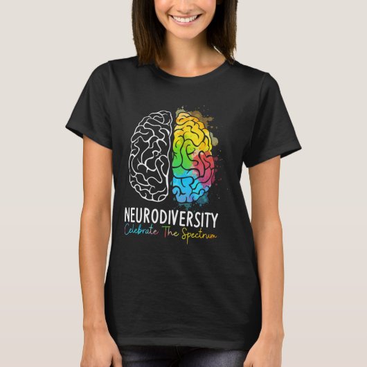 Neurodiversiteit - Autisme Spectrum ASD ADHD Rainb T-shirt (Voorkant)