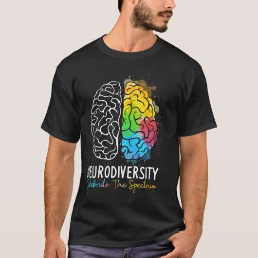 Neurodiversiteit - Autisme Spectrum ASD ADHD Rainb T-shirt (Voorkant)