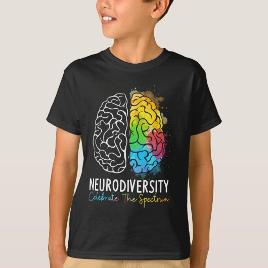 Neurodiversiteit - Autisme Spectrum ASD ADHD Rainb T-shirt (Voorkant)