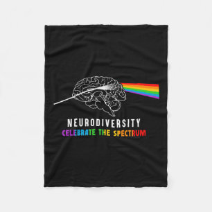 Neurodiversiteit Autisme Spectrum Hersenen ASS ADH Fleece Deken