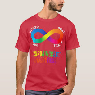 Neurodiversiteit Bewustheid ADHD Autisme Dyslexie T-shirt