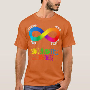 Neurodiversiteit Bewustheid ADHD Autisme Dyslexie T-shirt