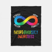 Neurodiversiteit Bewustmaking en autisme Dyslexie Fleece Deken (Voorkant)