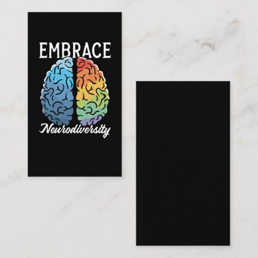 Neurodiversiteit Bewustmaking voor geestelijke gez Visitekaartje (Voorkant / Achterkant)